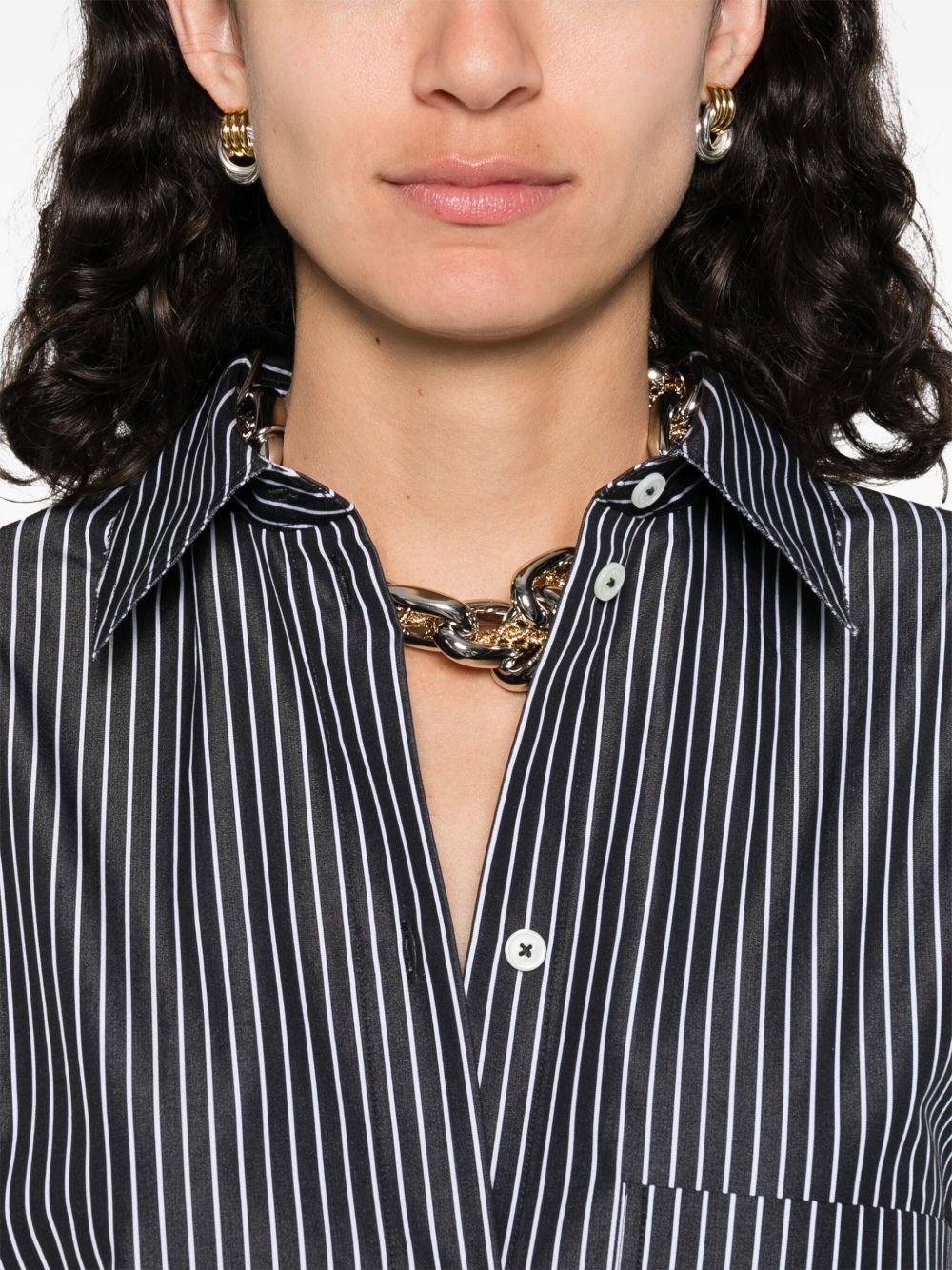 Striped cotton shirtdress - 2