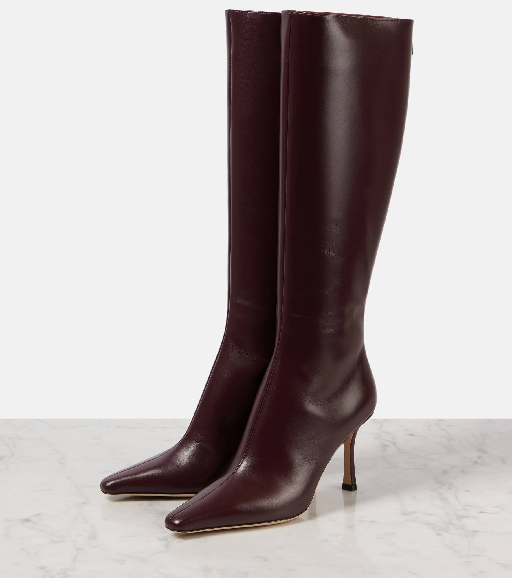 Agathe 85 leather knee-high boots - 4