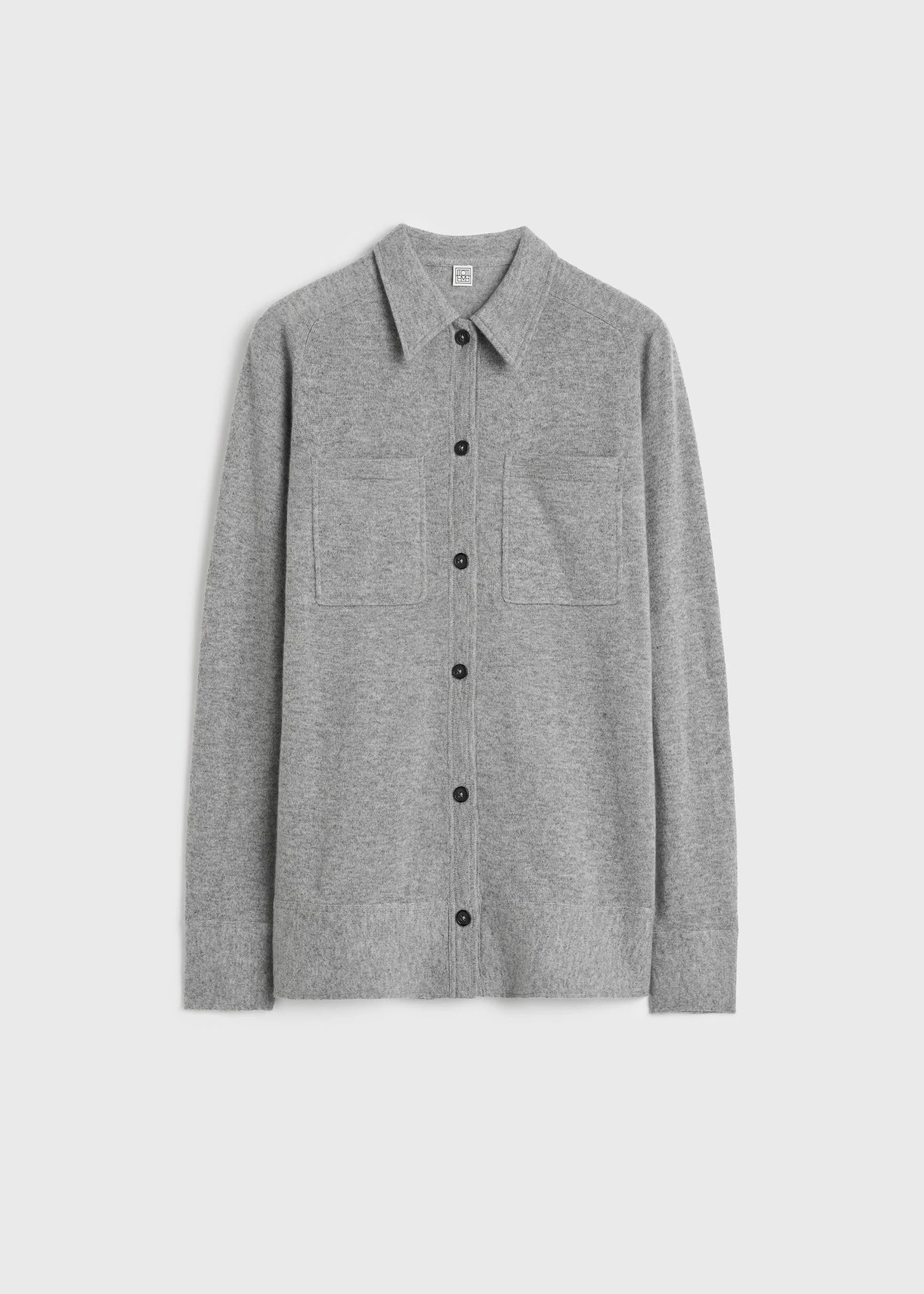 Cashmere shirt grey melange - 1