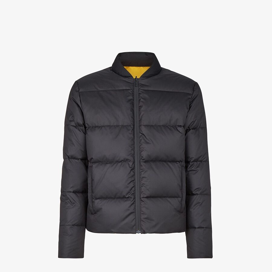 Black tech fabric down jacket - 1