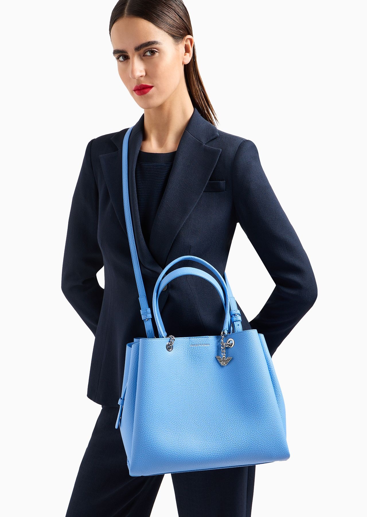 Palmellato leather-effect shopper bag with eagle charm - 7