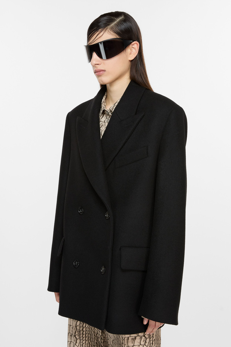 Acne Studios Double-breasted wool jacket - Black outlook