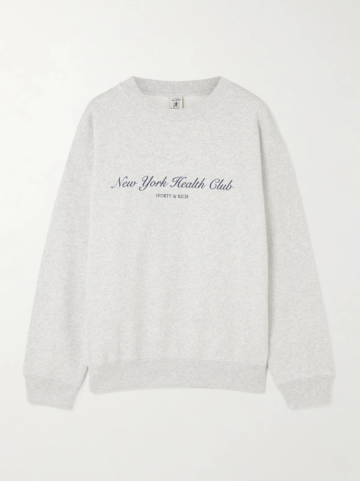 Health Is Wealth Printed Cotton-jersey Sweatshirt - 1