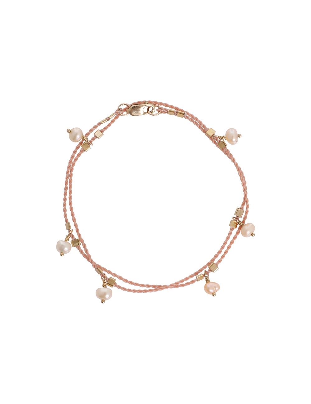 DOUBLE CORD PEARL BRACELET - 1