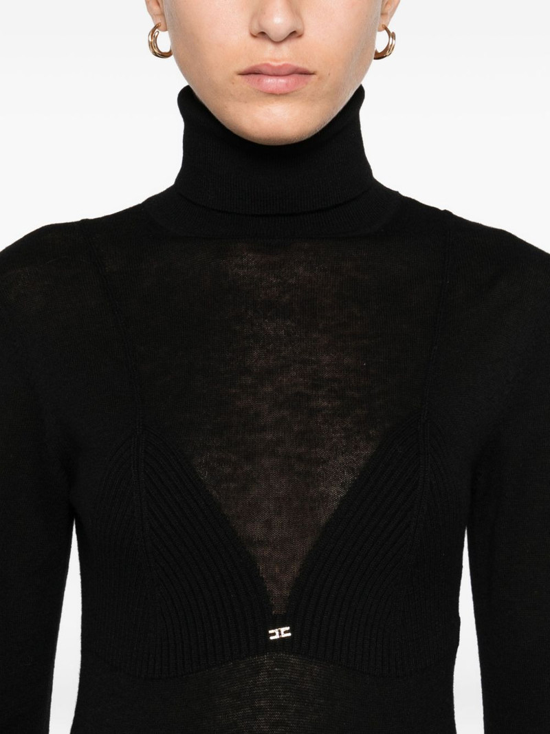 turtleneck ribbed dress 5