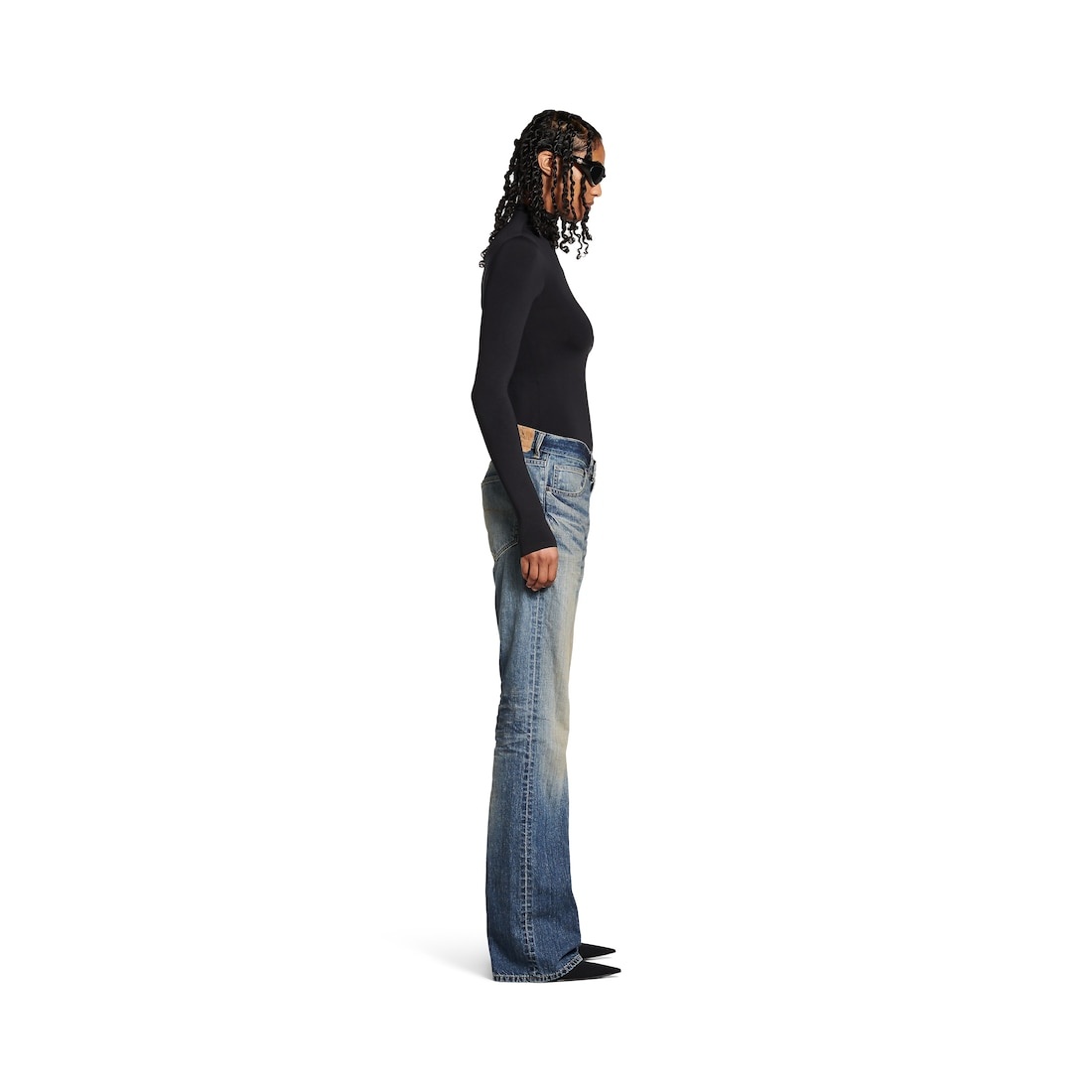 Women's Straight Fit Pants in Black - 3