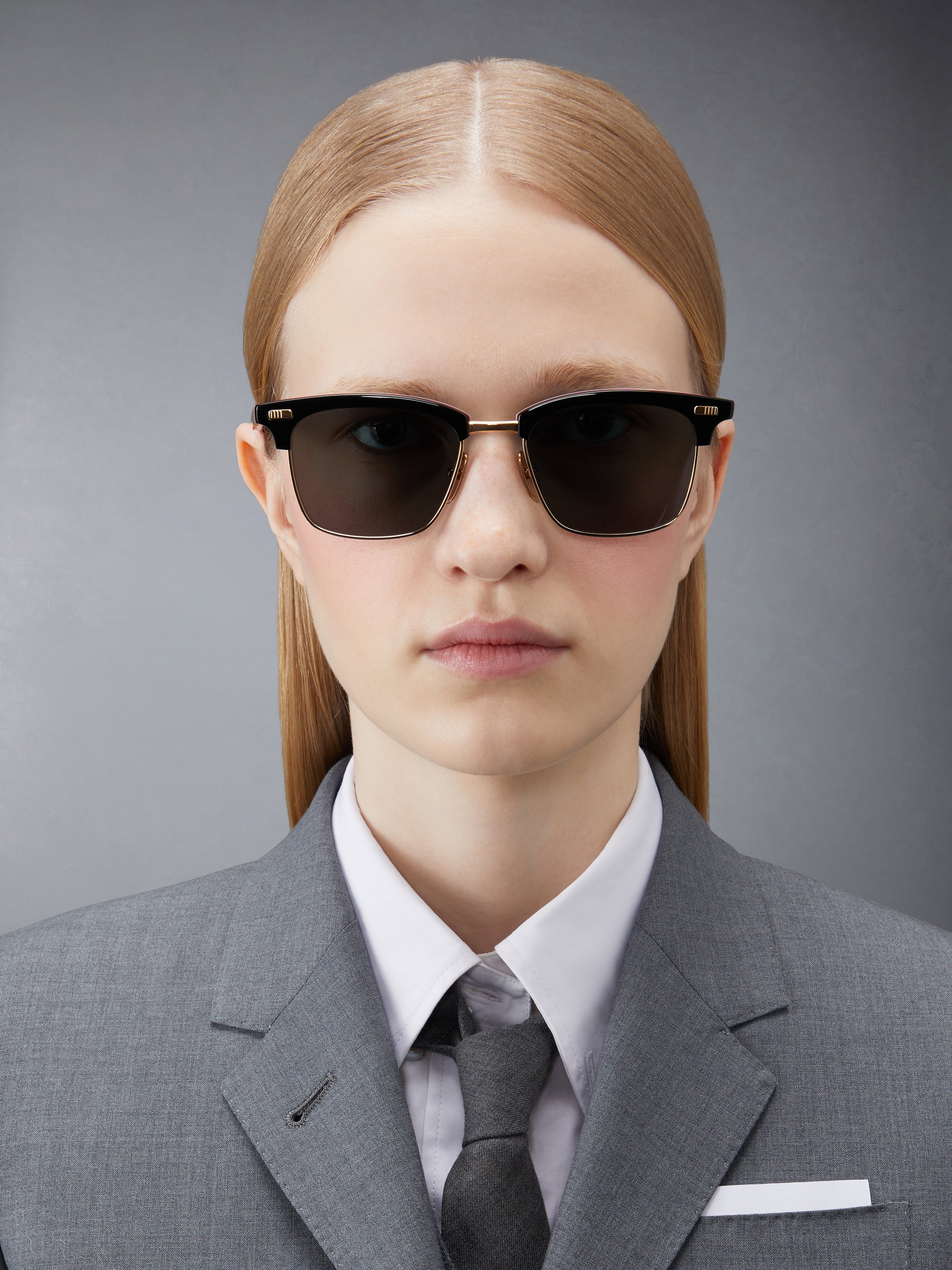 ACETATE AND TITANIUM RECTANGULAR SUNGLASSES - 2