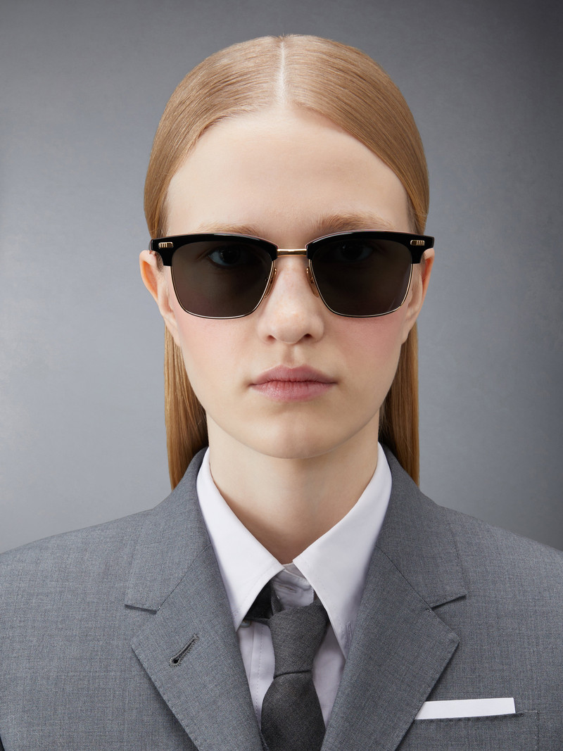 Thom Browne ACETATE AND TITANIUM RECTANGULAR SUNGLASSES outlook