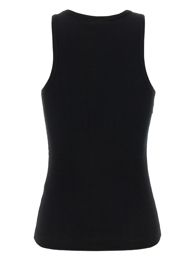 GANNI embroidered-logo top outlook