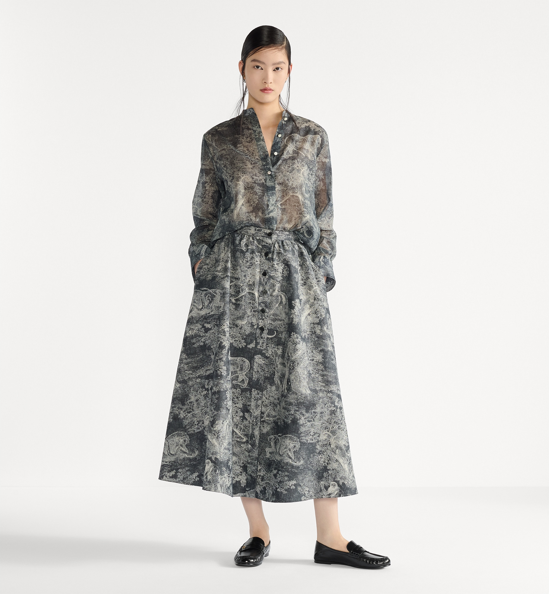 Dioriviera Mid-Length Flared Skirt - 2