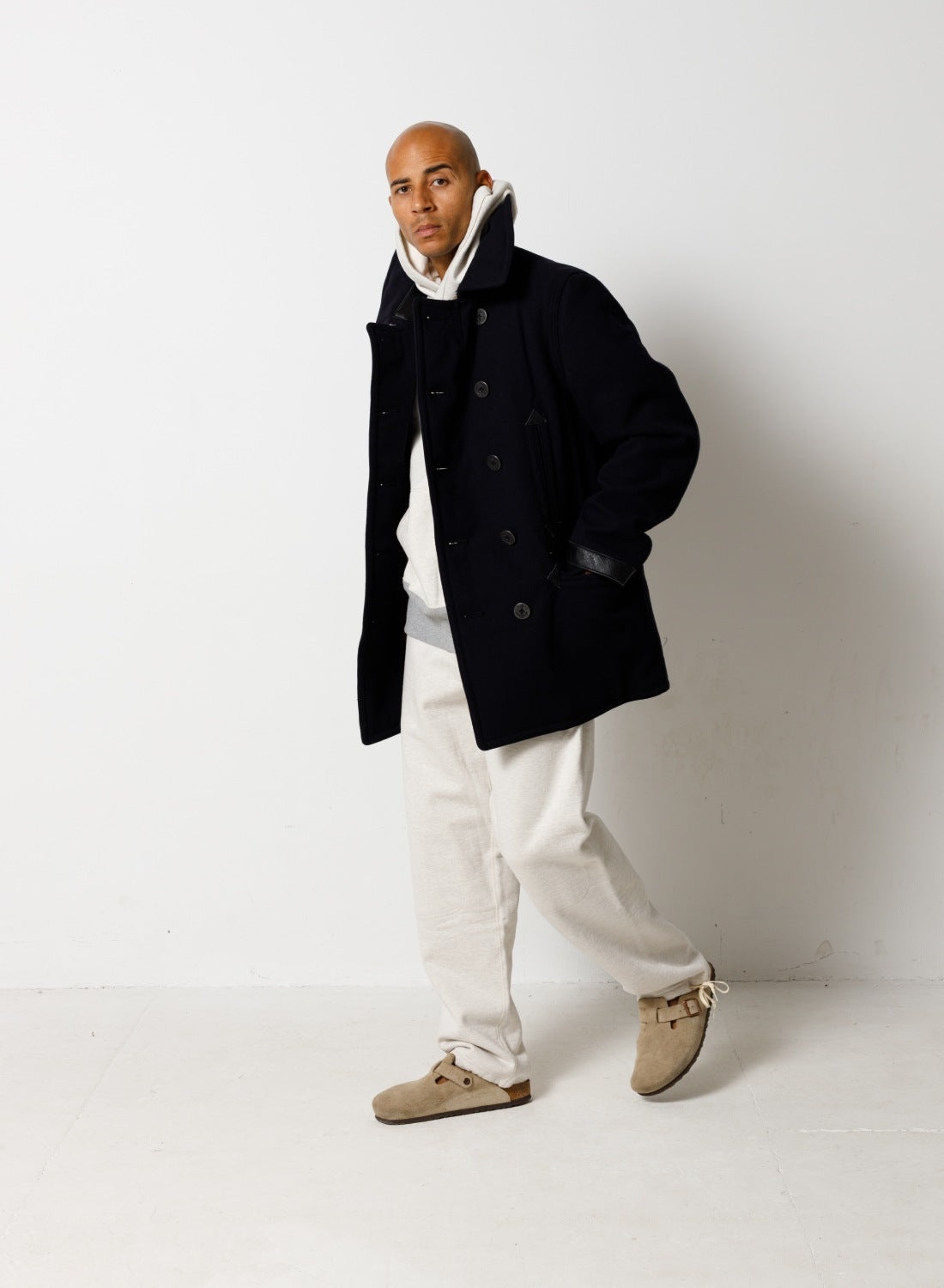 40's U.S. Navy Pea Coat in Dark Navy - 4