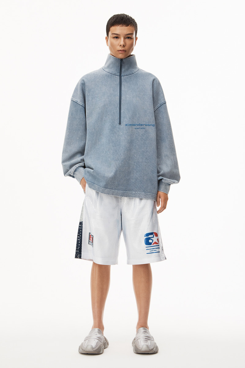 Alexander Wang HALF ZIP SWEATSHIRT IN JAPANESE JERSEY outlook