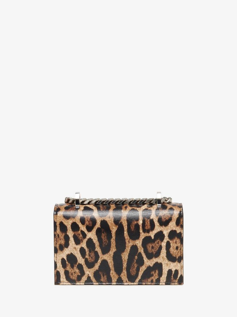 Women's Mini Jewelled Satchel in Natural/black 3