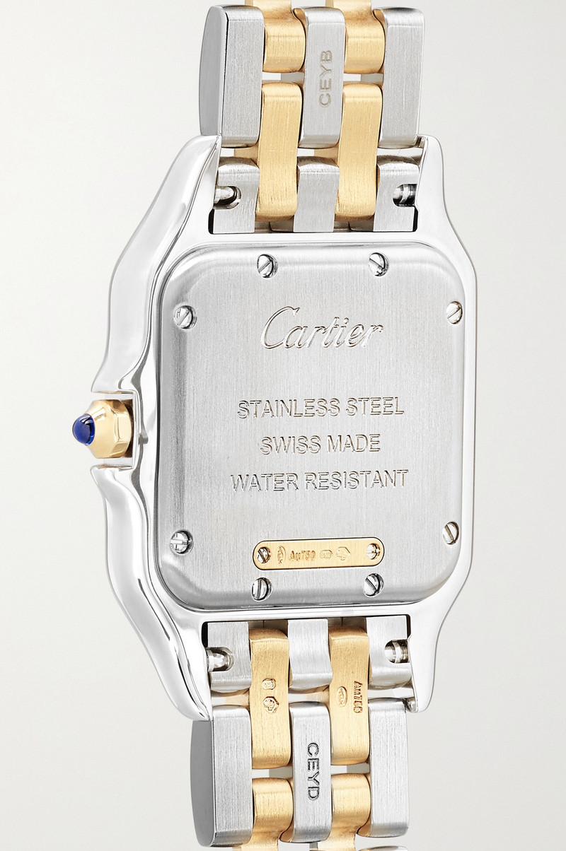 Panthère de Cartier 27mm medium 18-karat gold and stainless steel watch 4