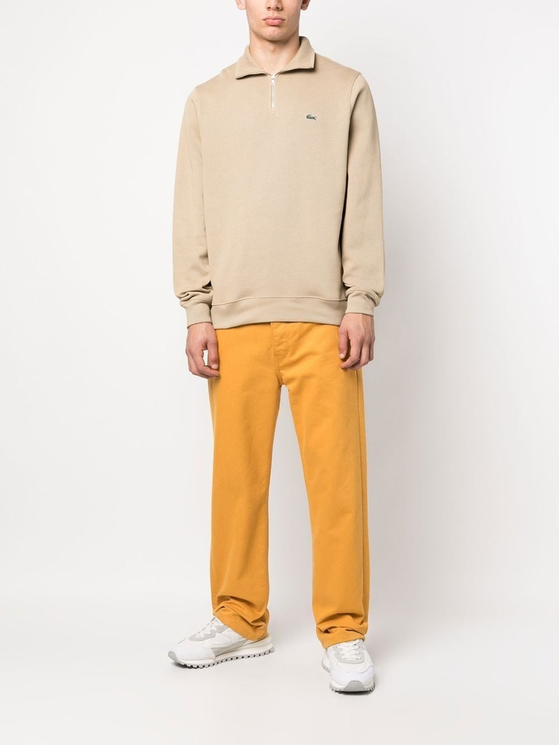 LACOSTE embroidered-logo half-zip sweater outlook
