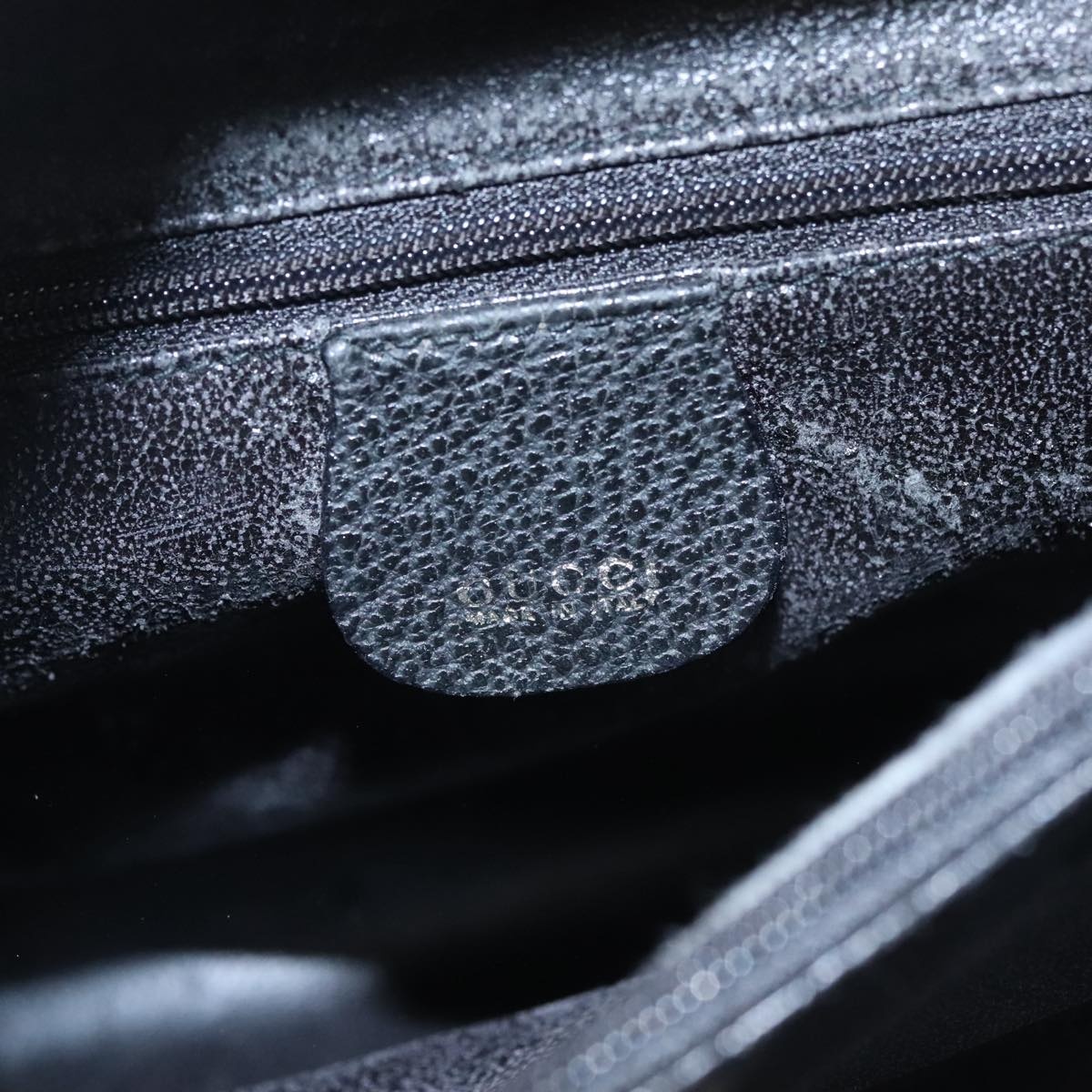 GUCCI Bamboo Hand Bag Suede Leather Black - 14