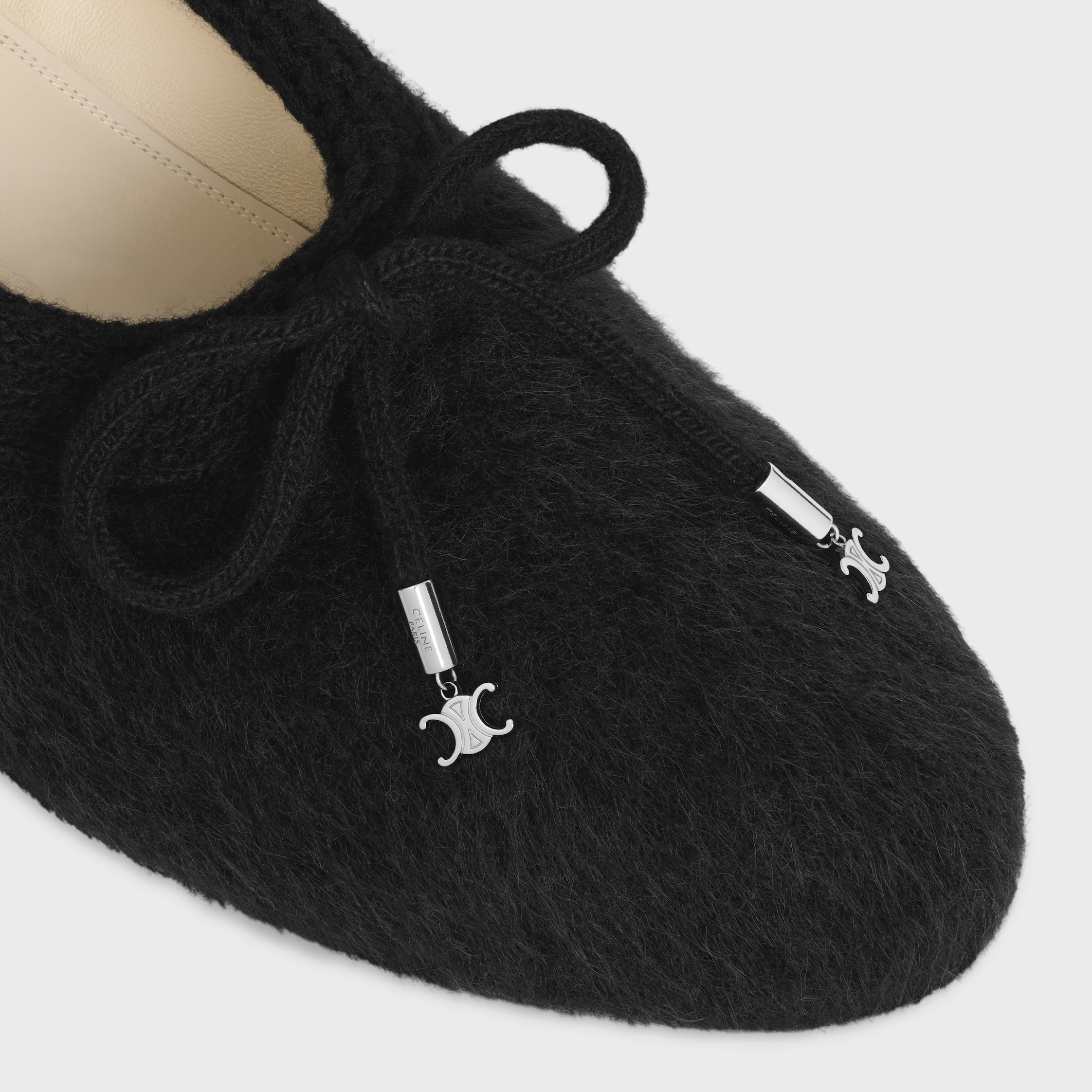CELINE ABBY BALLERINA IN Alpaca Wool Fabric - 4
