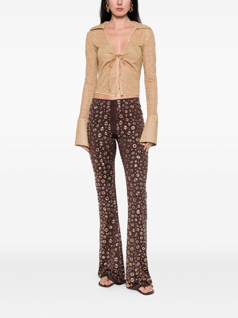 Oséree tie front flare sleeve top outlook