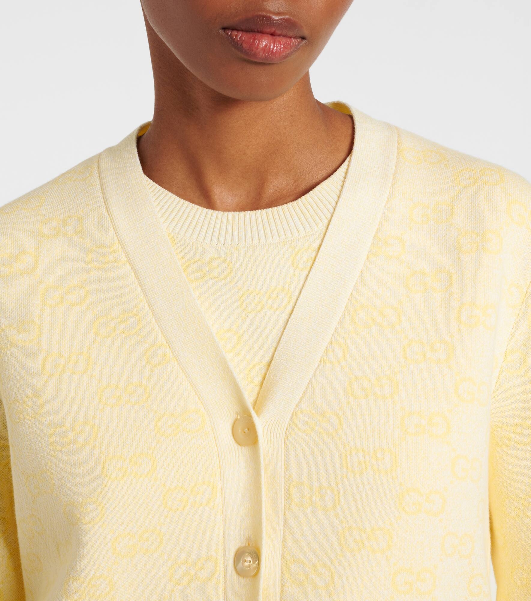 GG cotton jacquard cardigan - 4