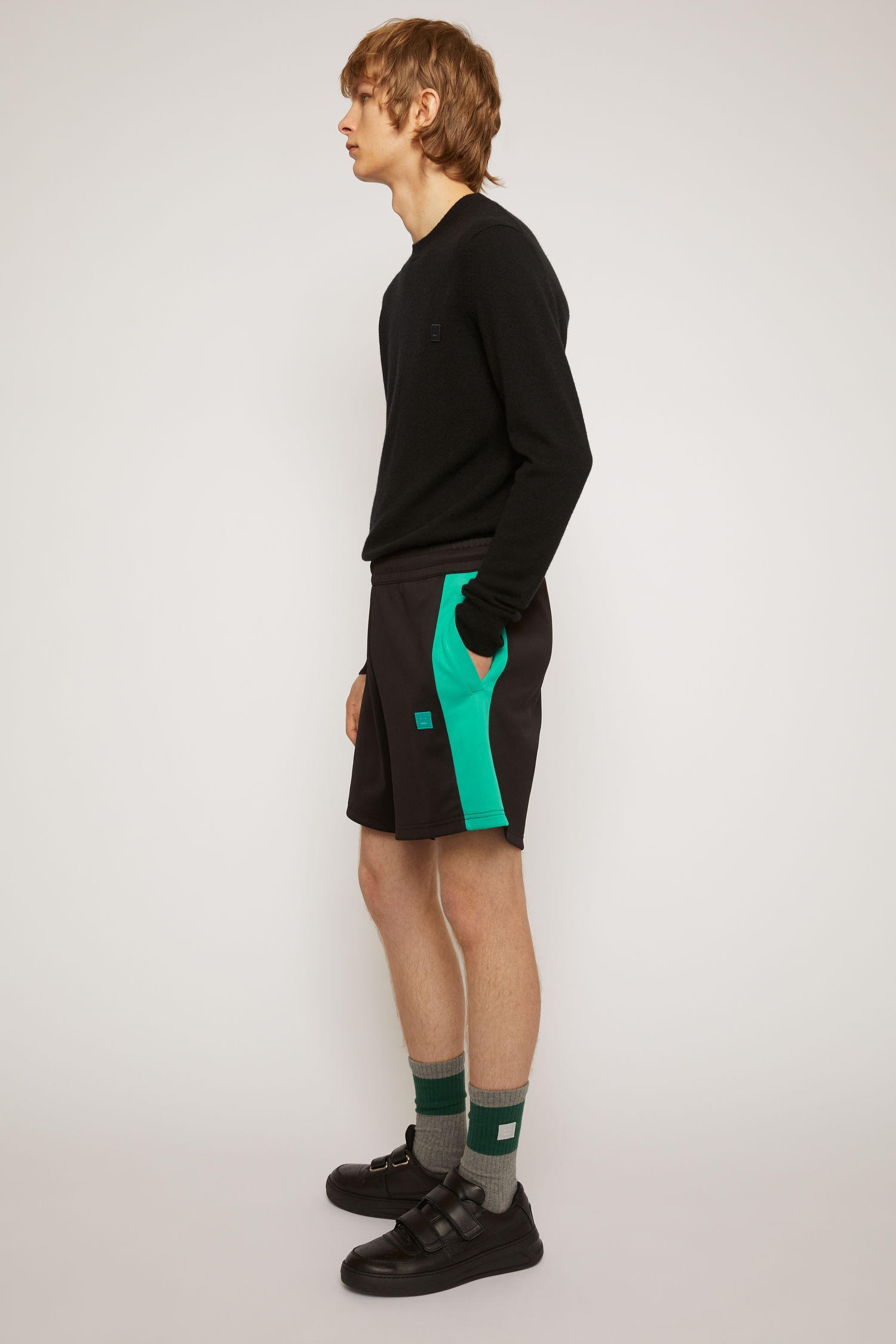 Side-stripe track shorts black - 3