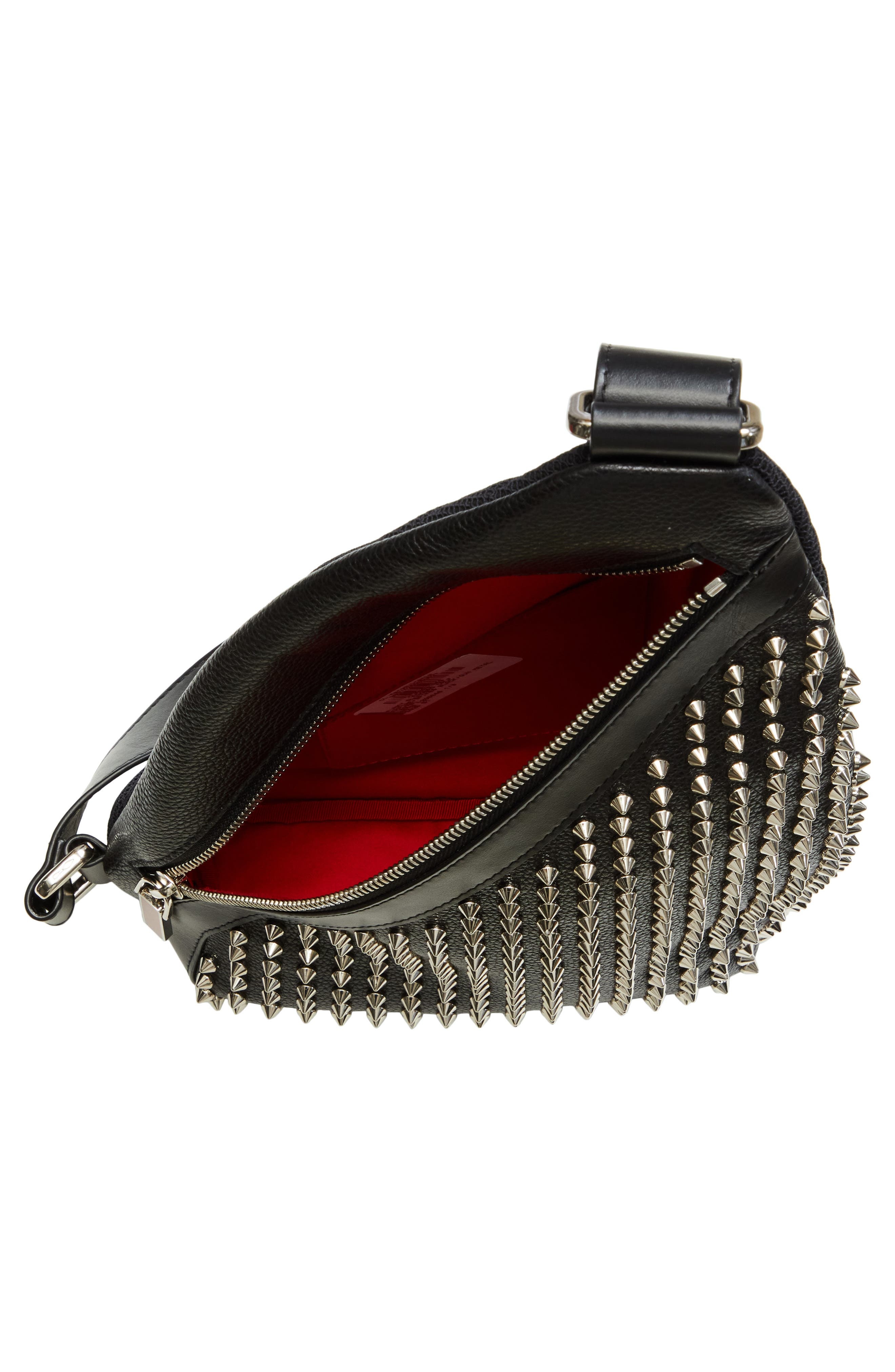 Christian Louboutin Funky Empire Spike Sling Bag in Black/Gun Metal at Nordstrom - 6