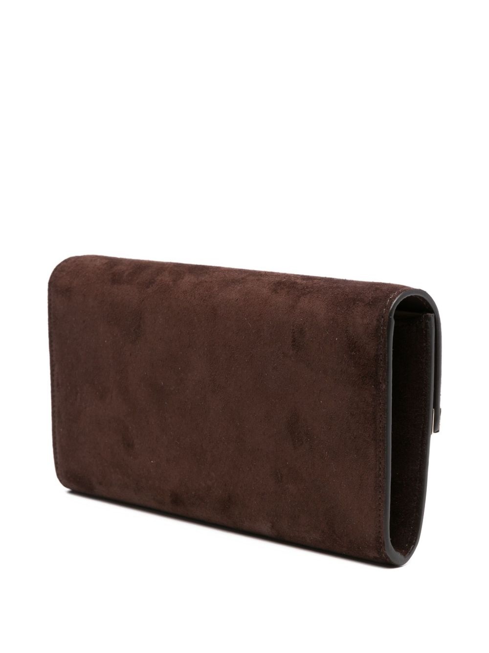 envelope suede clutch bag - 3