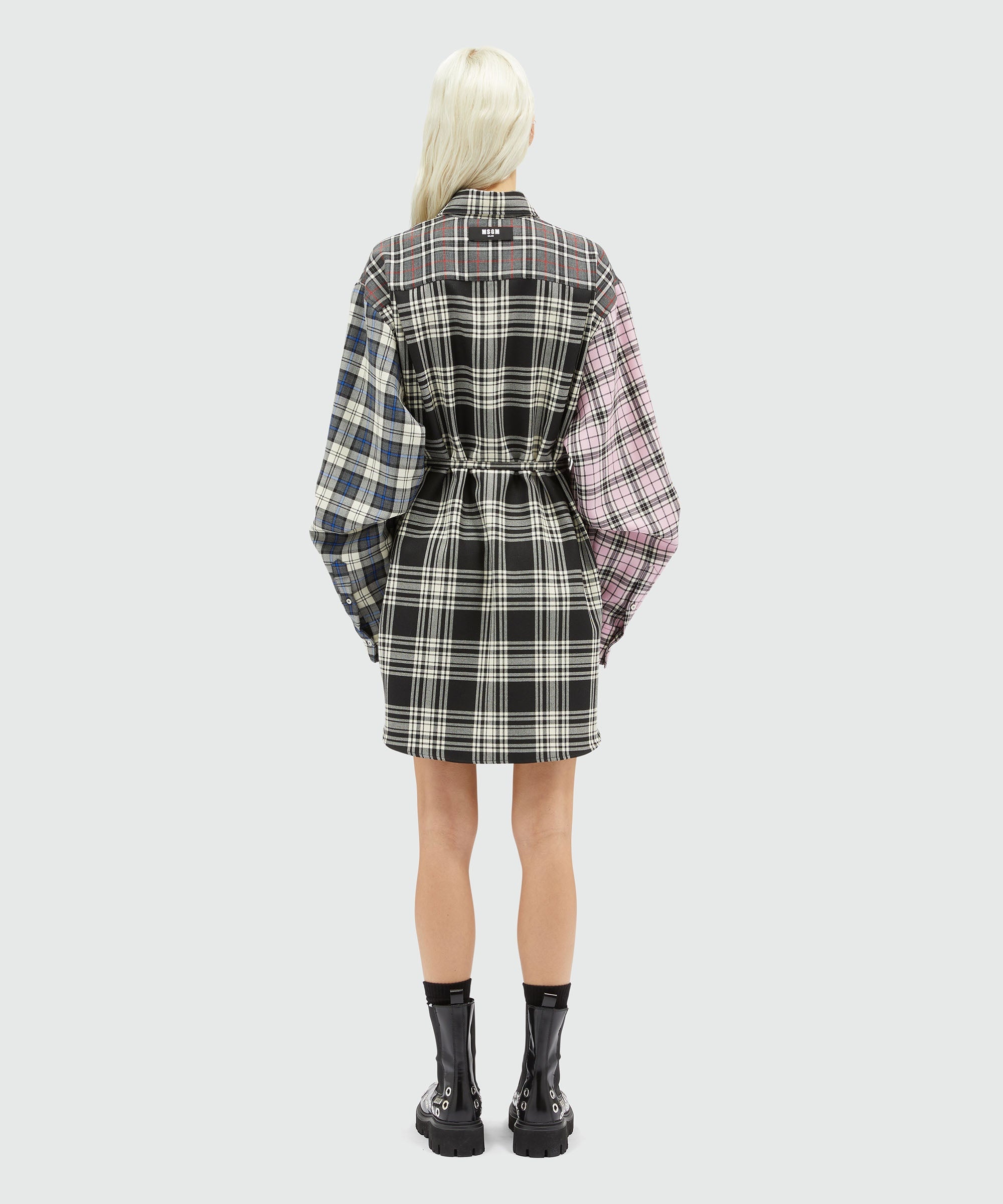 Tartan wool shirt dress - 3