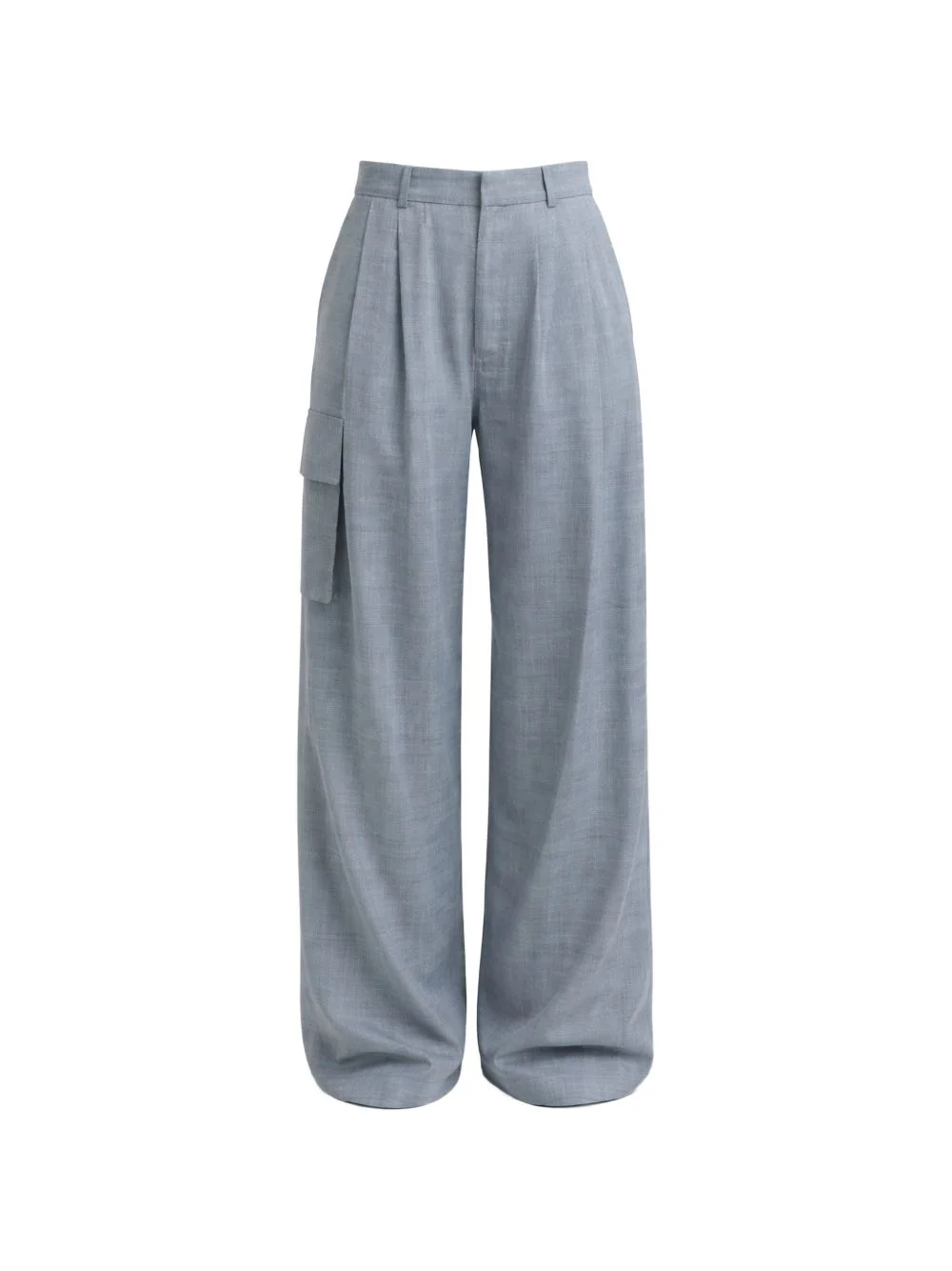 pleated wool trousers - 1