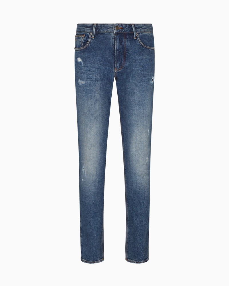 J06 SLIM-FIT, RIPPED DENIM JEANS 1