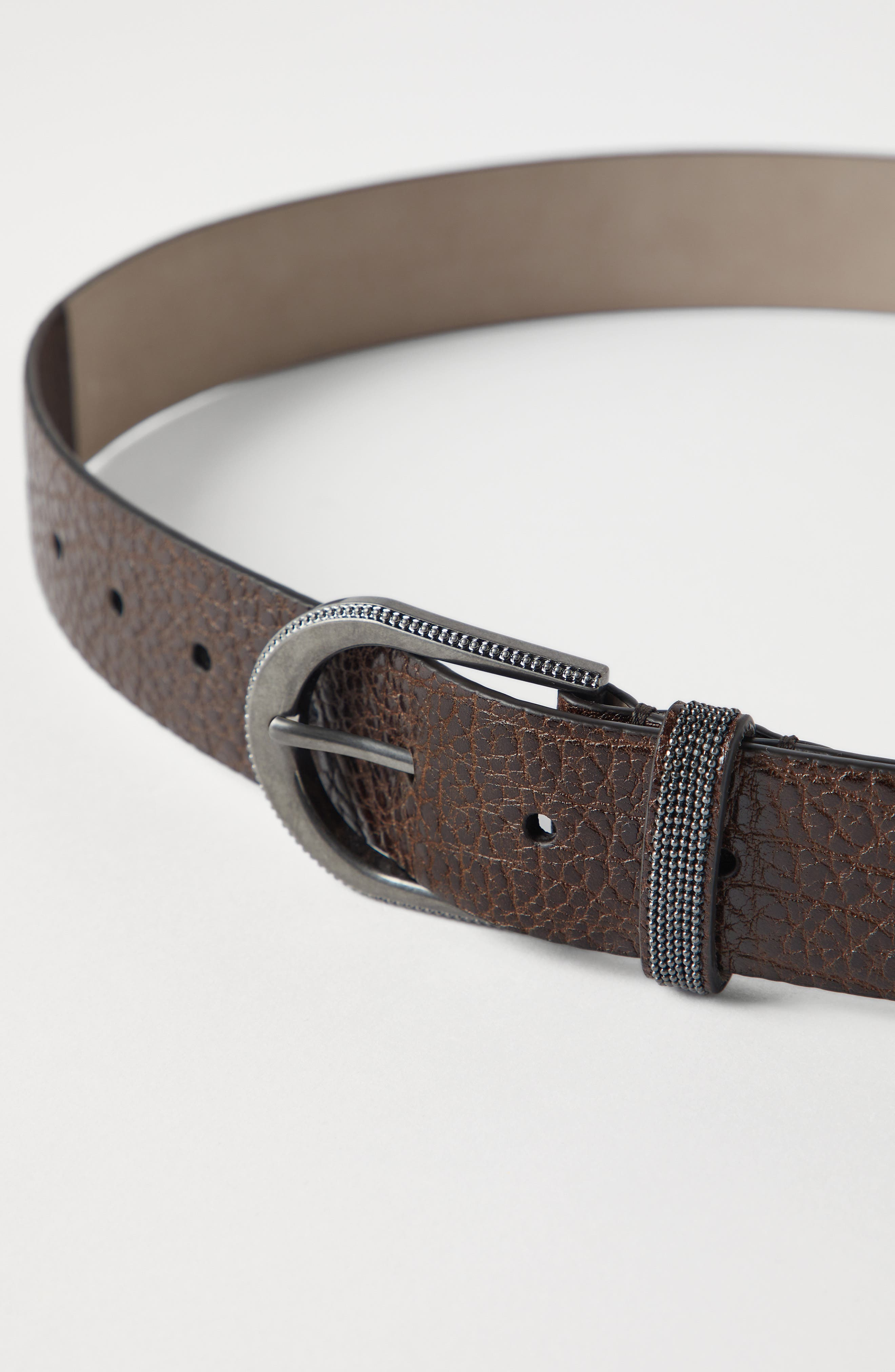 Brunello Cucinelli Calfskin belt in Tobacco at Nordstrom - 3