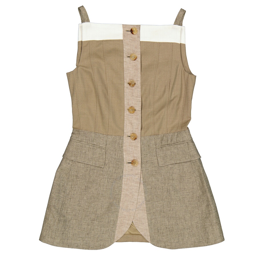 Burberry Wool Cashmere And Linen Waistcoat In Pecan Melange - 4
