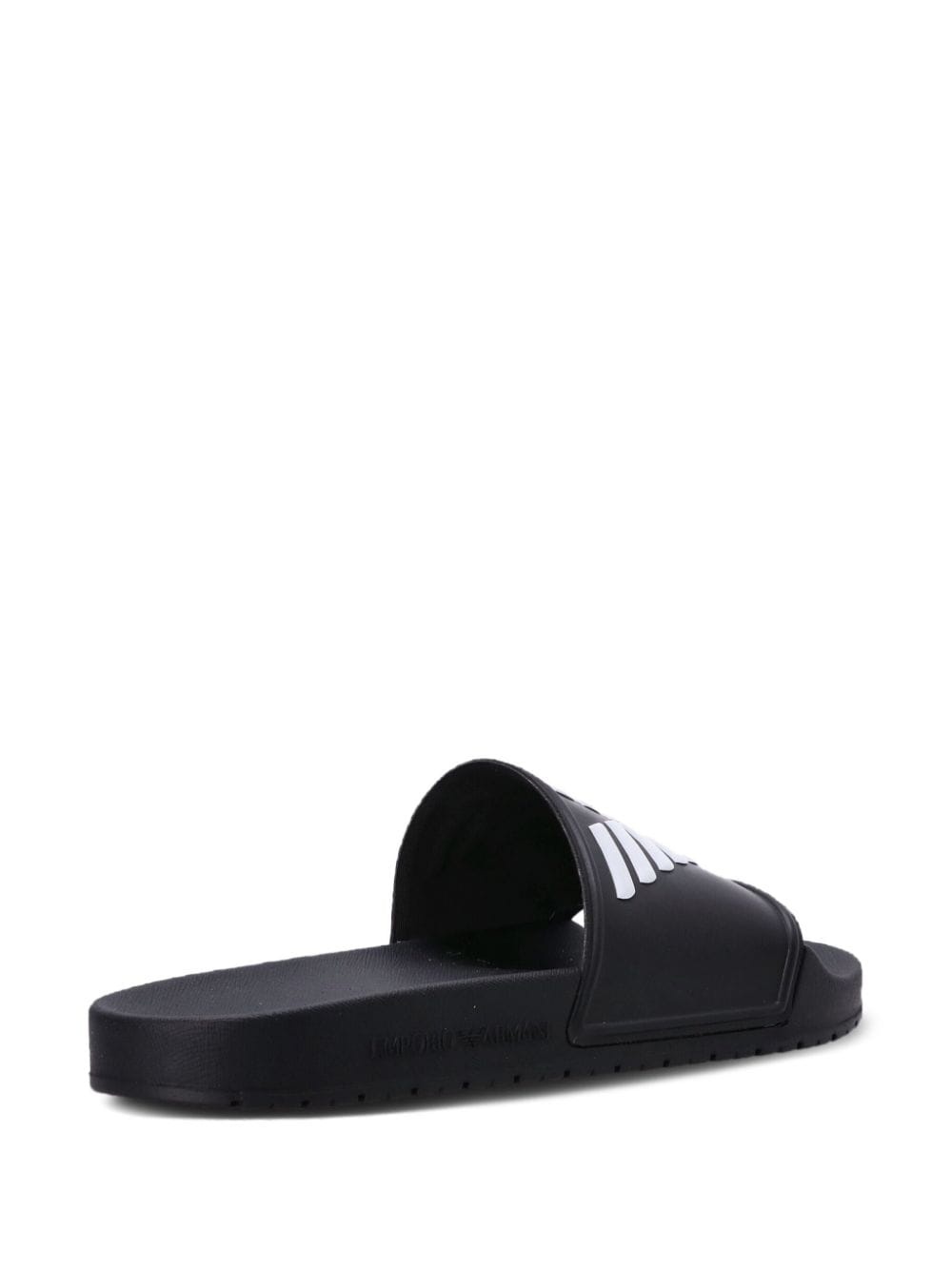 logo-embossed ridged-sole slides - 4