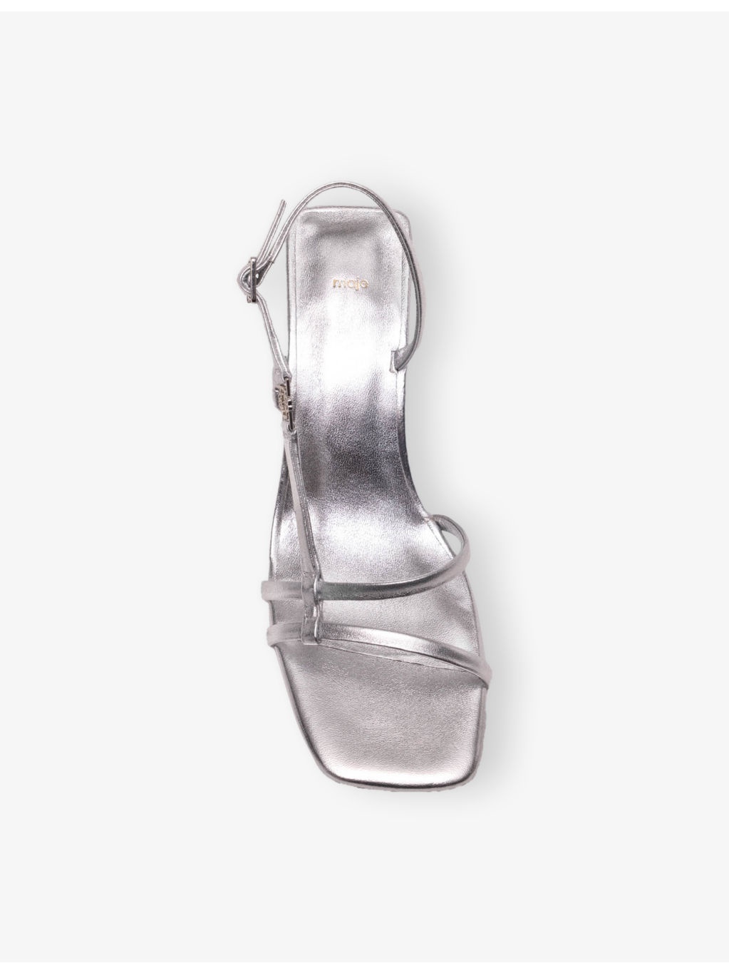 Clover-Embellished Metallic-Leather Heeled Sandals - 3