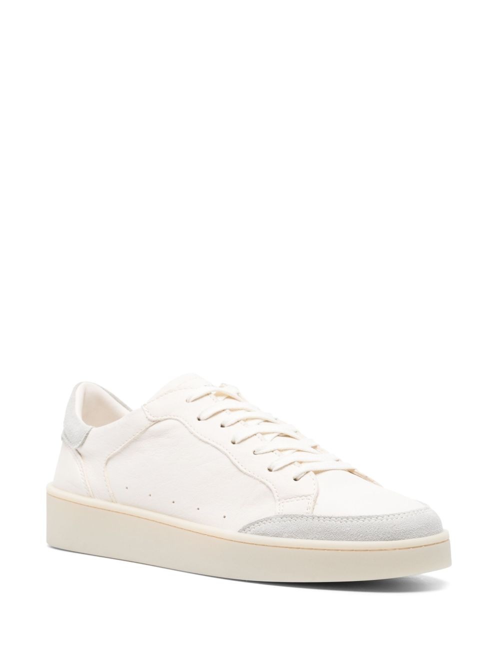 two-tone leather sneakers - 2