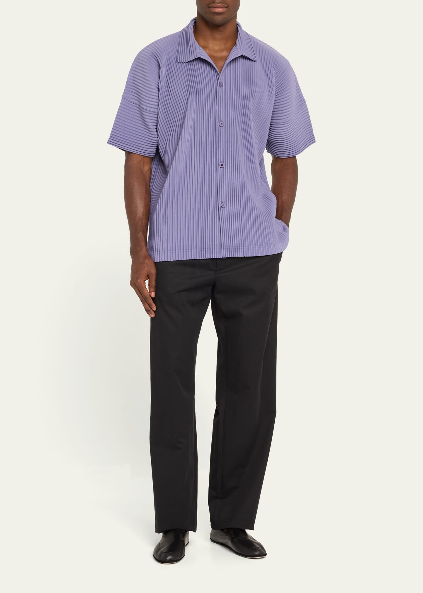 Men's Pleated Camp Shirt - 2