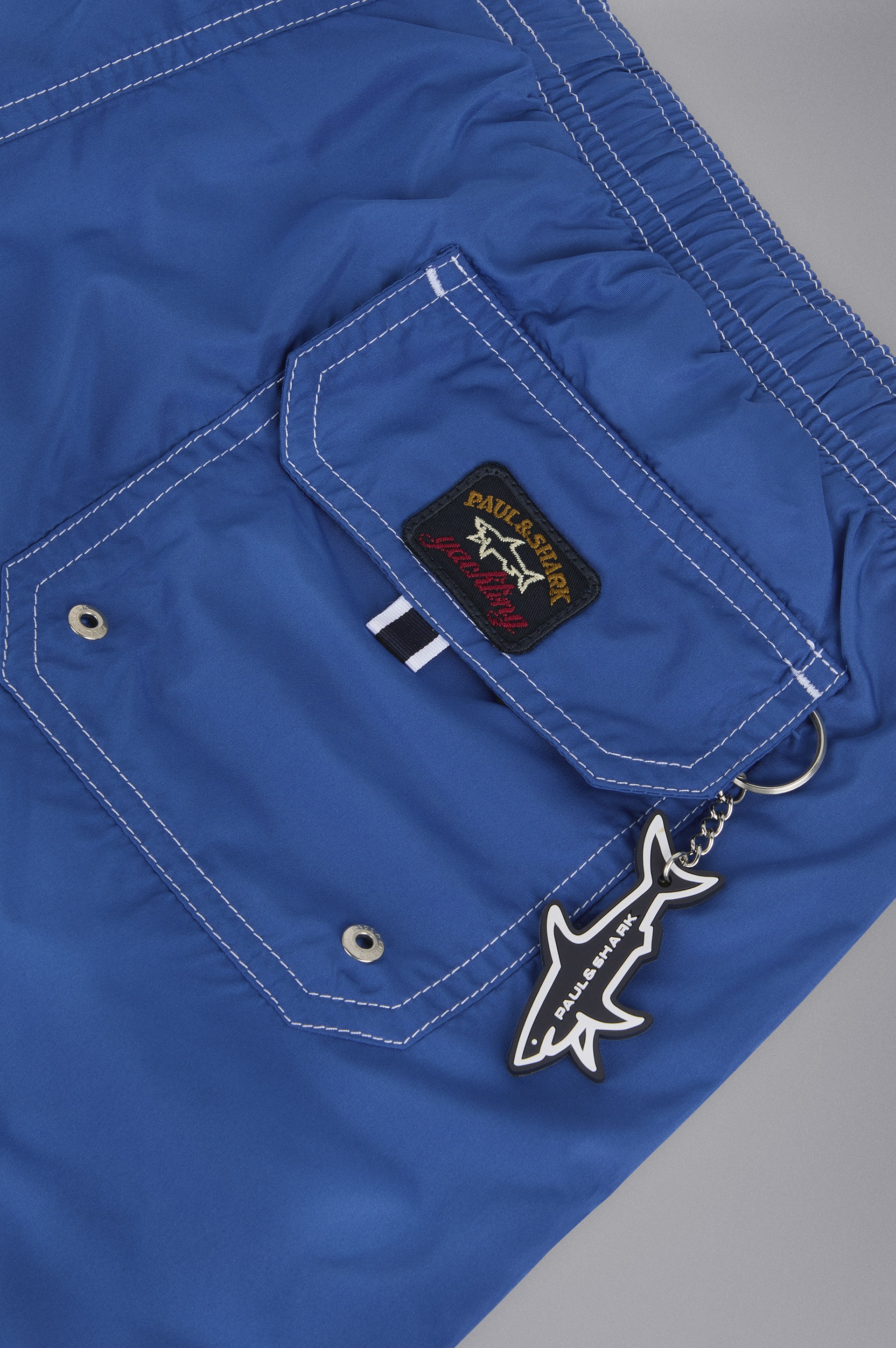 COLOR BLOCK SWIM SHORTS WITH PAUL&SHARK PRINT - 5