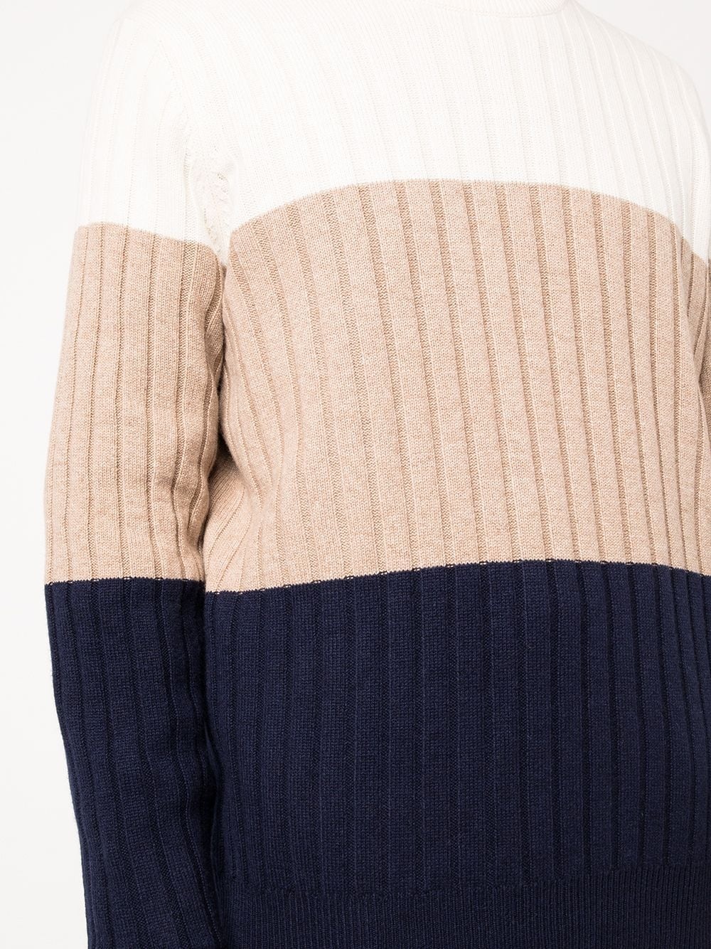 colourblock ribbed-knit cashmere jumper - 5