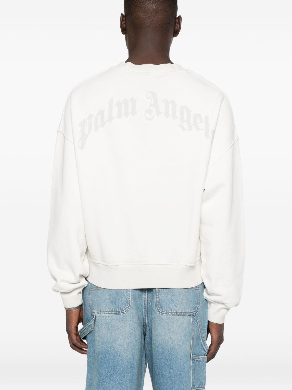crew-neck cotton sweatshirt - 4