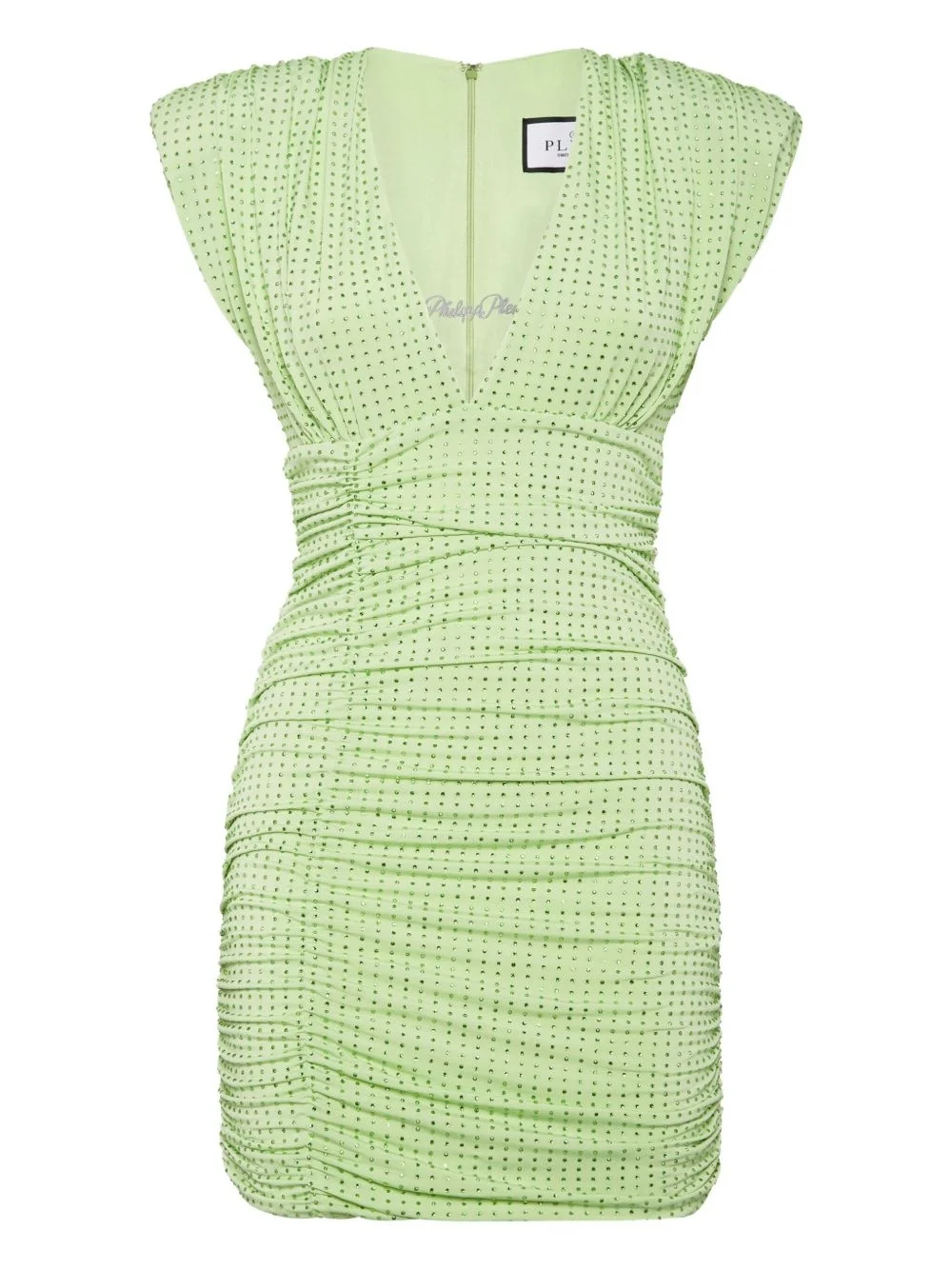 draped mini dress - 1