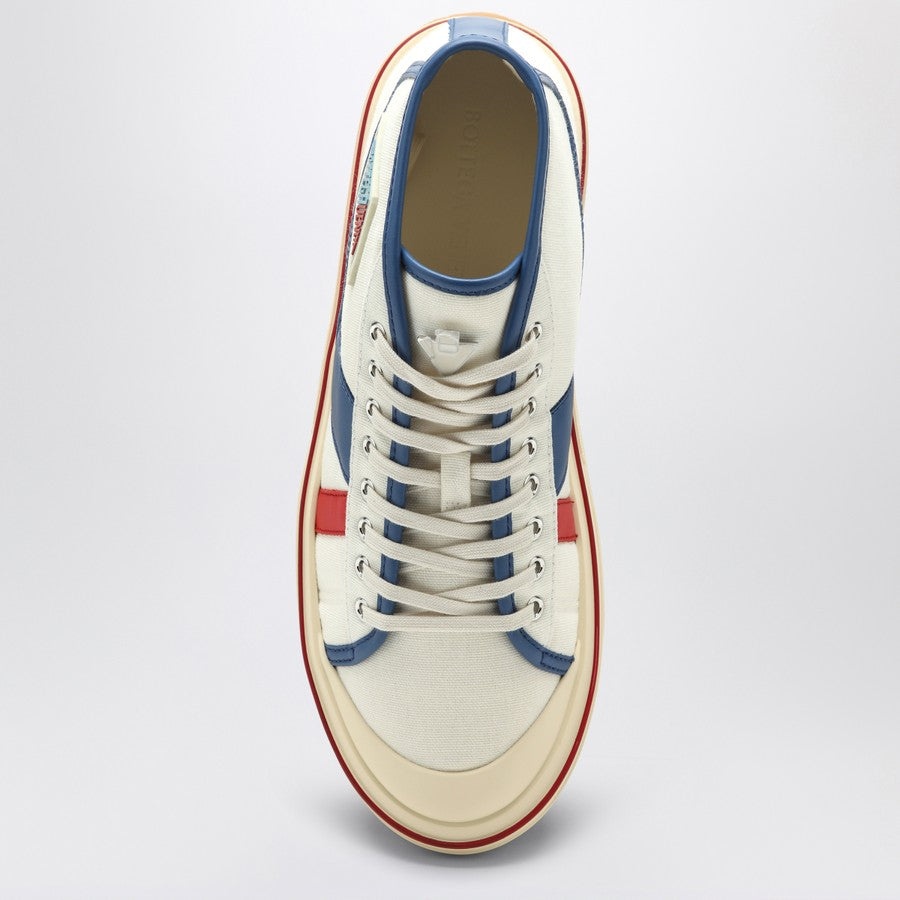 Bottega Veneta Men Eliot Sneakers In White/Red/Blue - 3