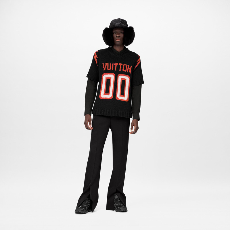 Louis Vuitton Chunky Intarsia Football T-Shirt outlook