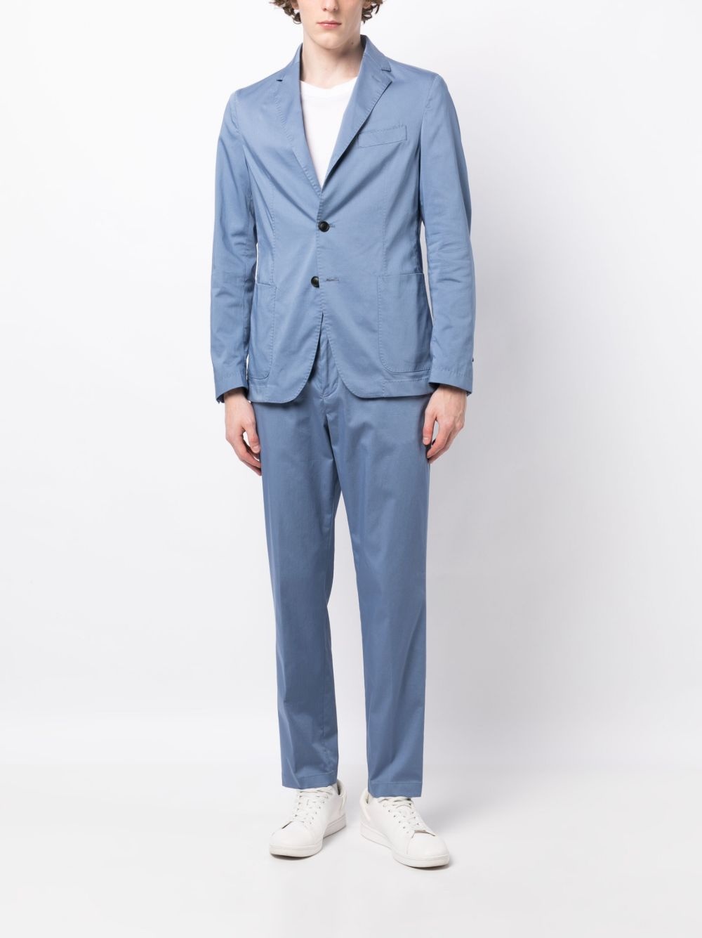 logo-patch tailored trousers - 2