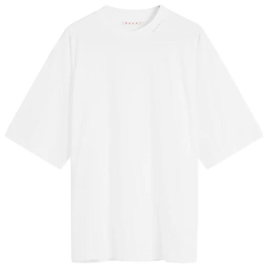 Marni Lily White Symbol Logo Cotton T-Shirt - 1