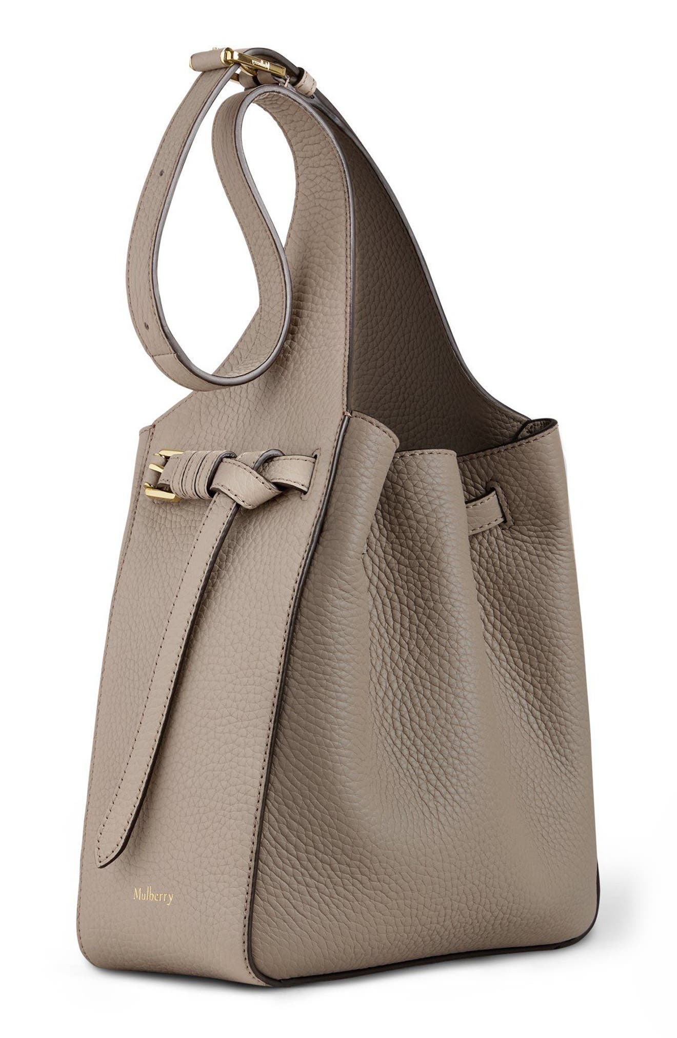 Mulberry Small Lyra Leather Bucket Bag in Cashmere Taupe at Nordstrom - 5