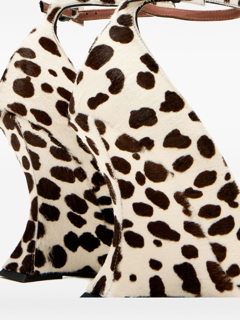 110mm leopard-print wedge pumps - 4