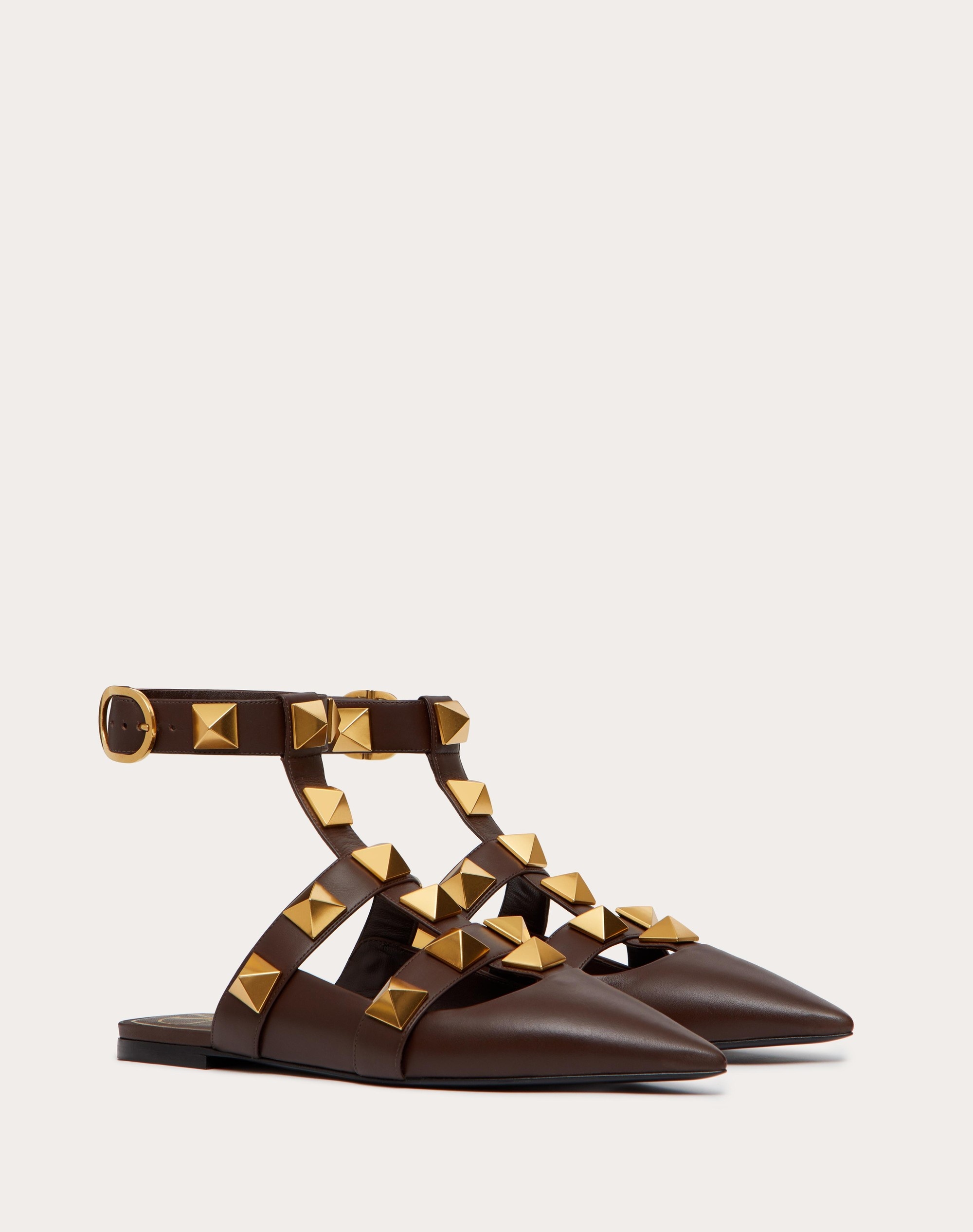 ROMAN STUD CALFSKIN BALLET FLAT - 2
