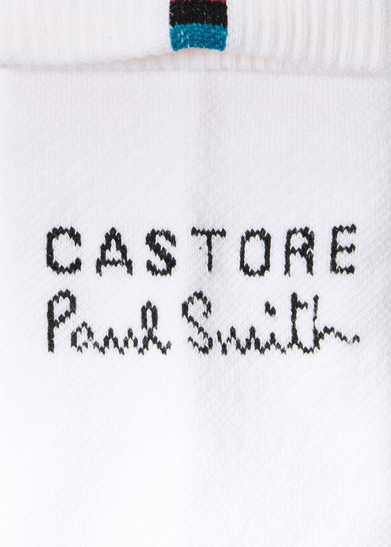 Paul Smith + Castore - White Technical Ankle Socks Two Pack 3