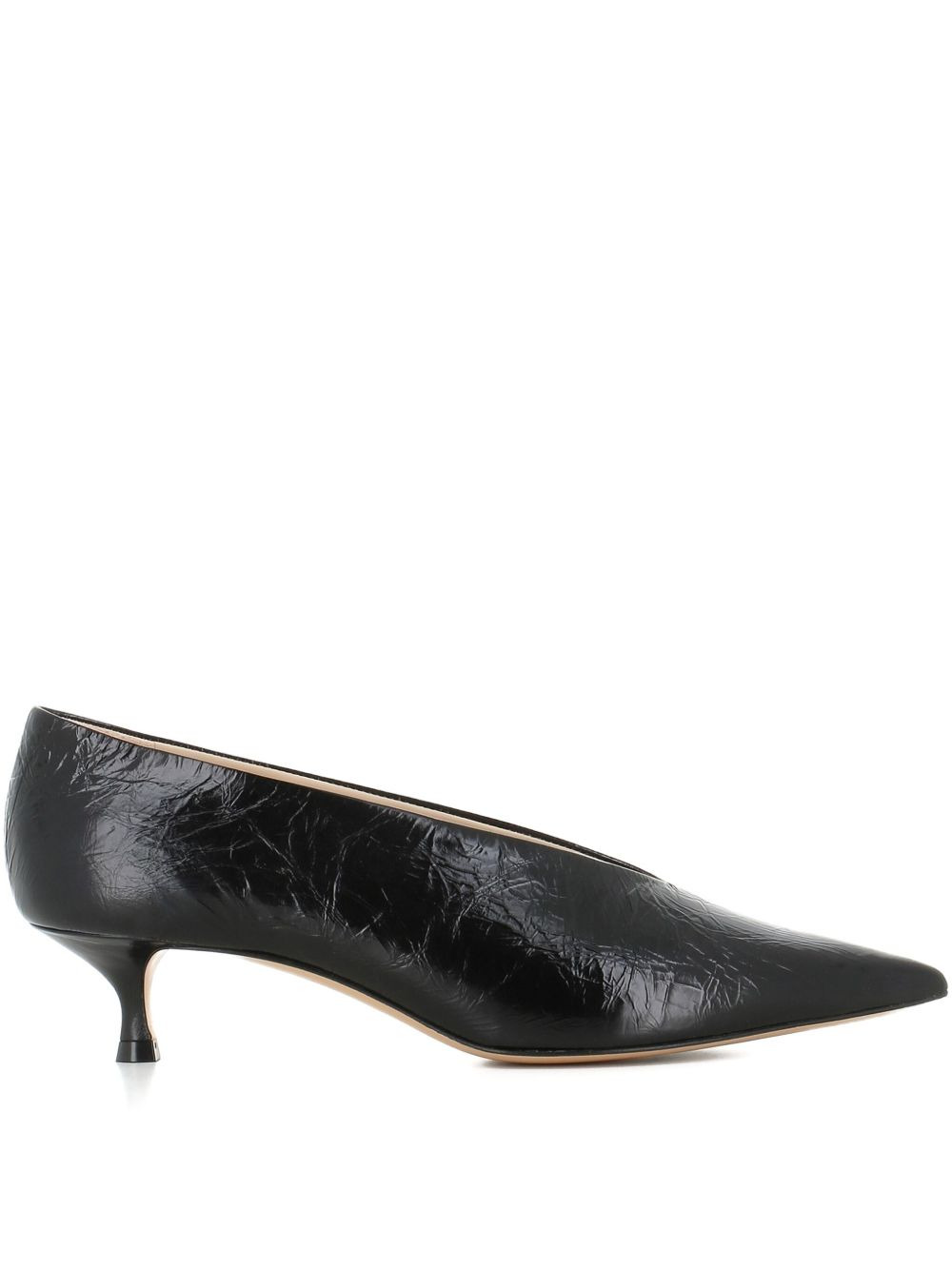 pointed-toe leather pumps - 1