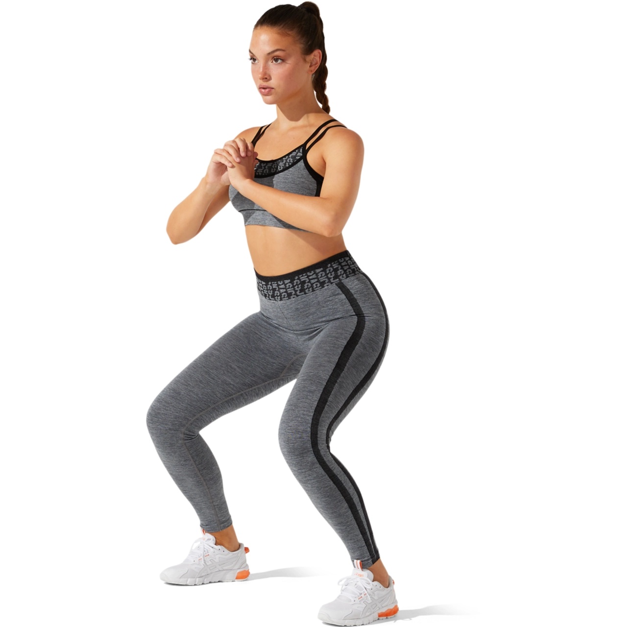 WOMEN'S CROPPED ASICS LOGO  SEAMLESS TIGHT - 6