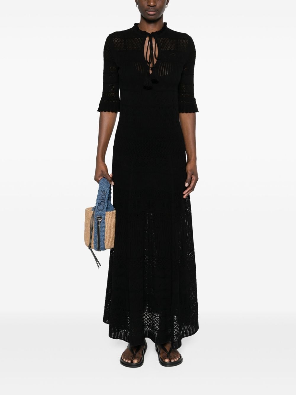 Memphis pointelle-knit maxi dress - 2